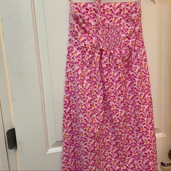 VINTAGE Lilly Pulitzer Dot Halter Summer Dress Small Orange Pink Cotton EUC - Picture 7 of 12